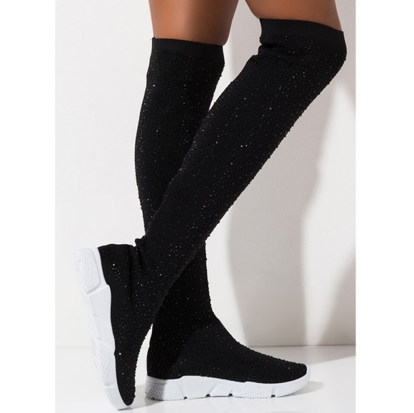 Last Size 6 ๐๐คRhinestone Embellished Over Knee - Picture 5 of 8